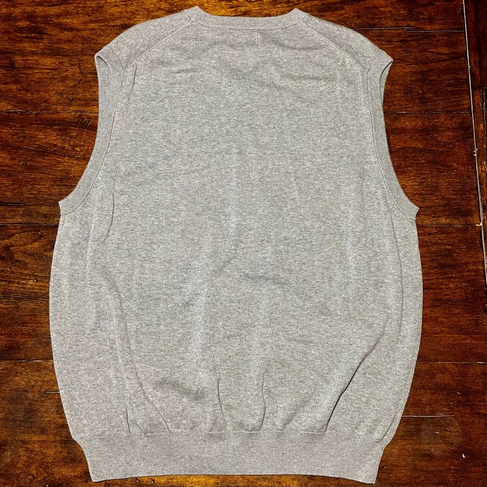 Chaps Men's XXL Gray V-Neck Pullover Sweater Vest Preppy Classic‎ Old Money NWT